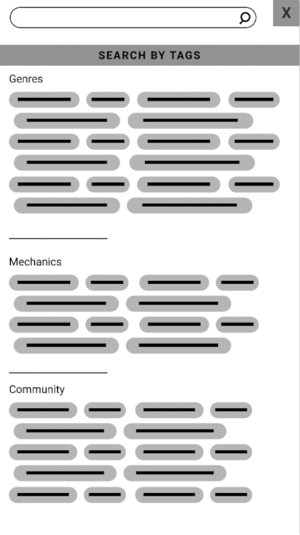 Third image of the low fidelity designs.