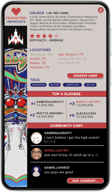 Second image of the high fidelity designs.