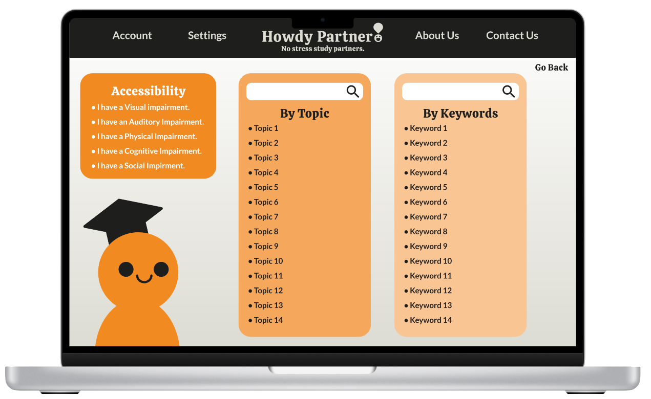 First image of the high fidelity designs.