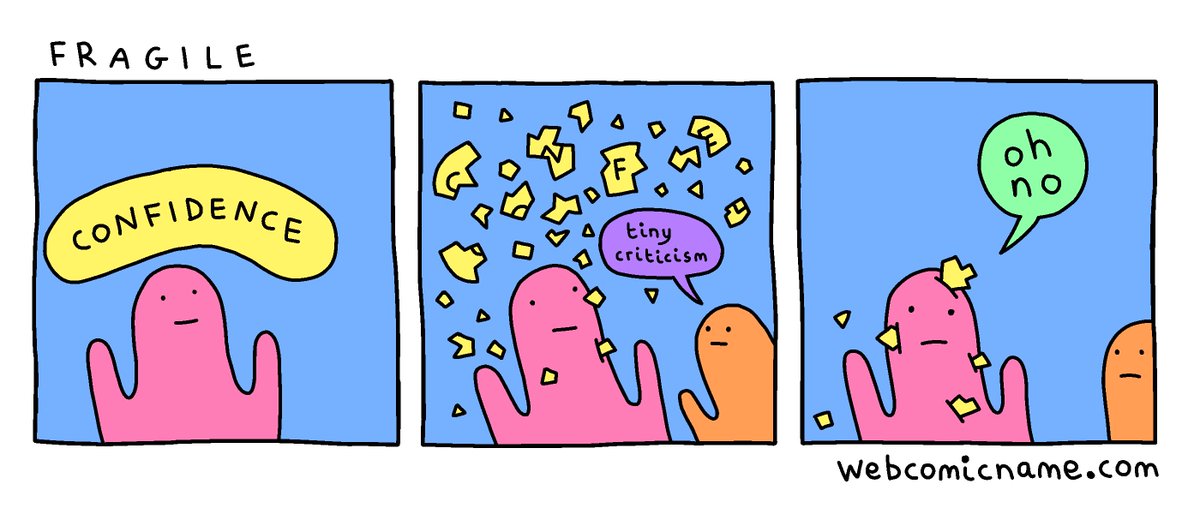 A funny comic depicting how critique can sometimes backfire.