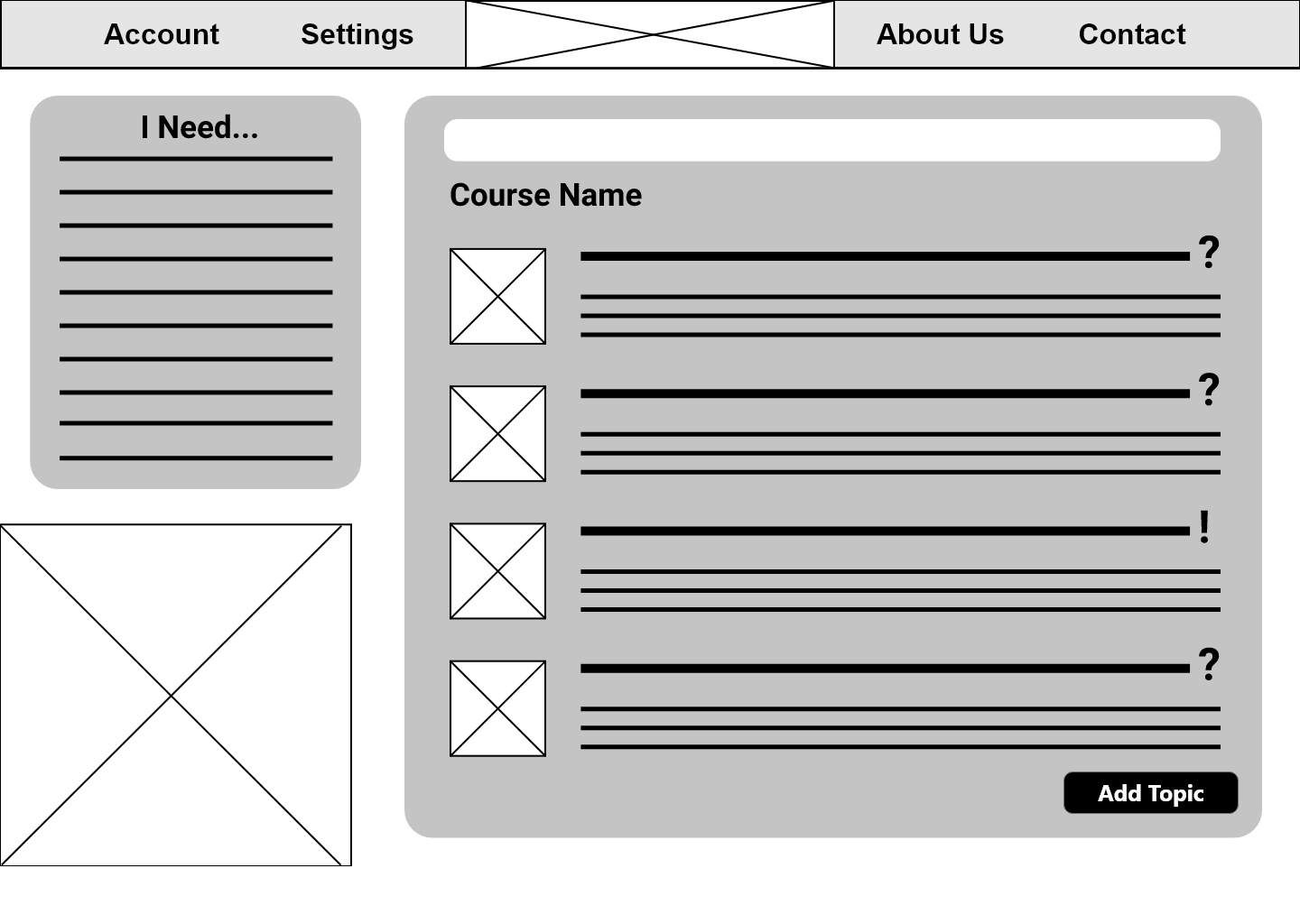 Second image of the low fidelity designs.
