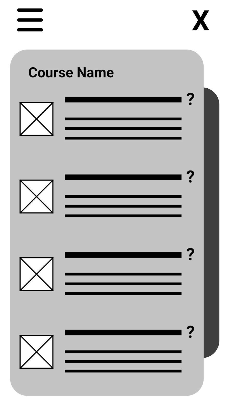 Fifth image of the low fidelity designs.