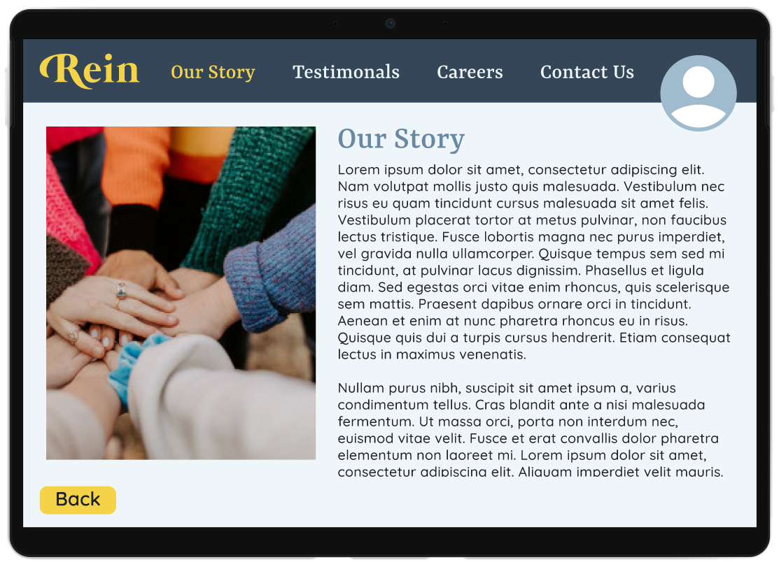 Second image of the high fidelity designs.