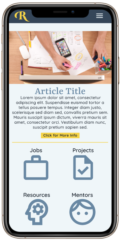 Third image of the high fidelity designs.
