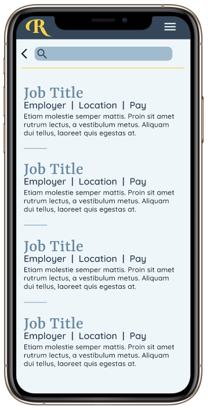 Fourth image of the high fidelity designs.