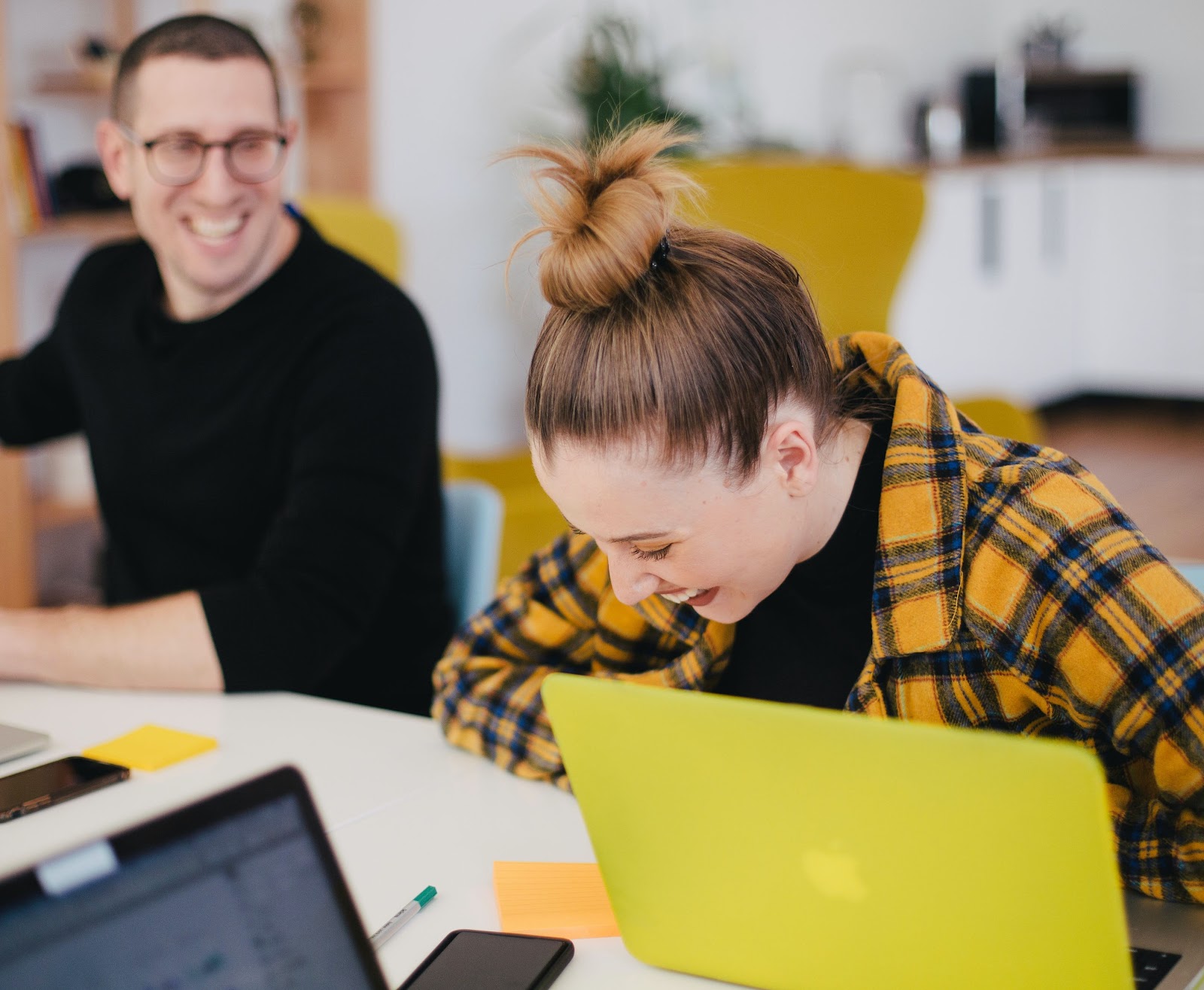 Image of happy new employee.
