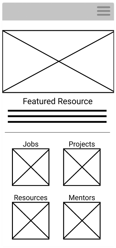 Third image of the low fidelity designs.
